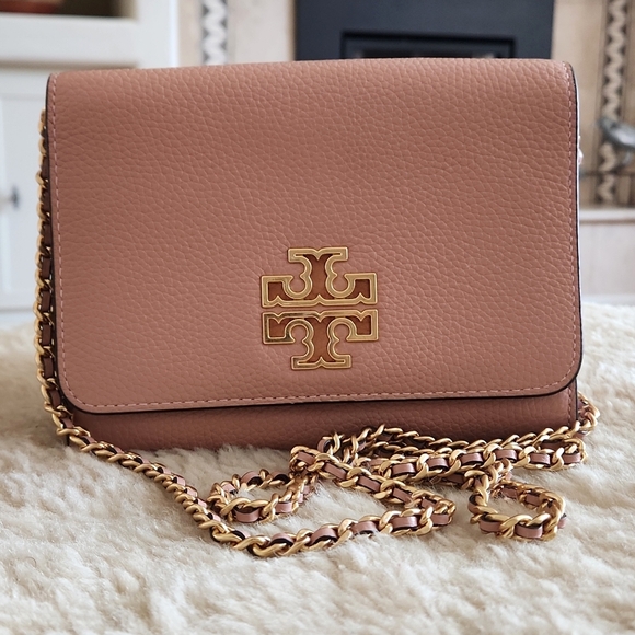Beautiful NWOT Tory Burch Blush Pink & Gold Chain Dress Bag 🩷👗💛 - Picture 17 of 17